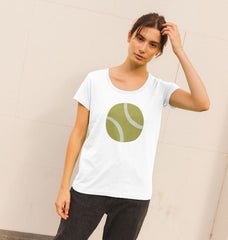 White Tennis for all Women's Scoop Neck Organic Cotton T-shirt